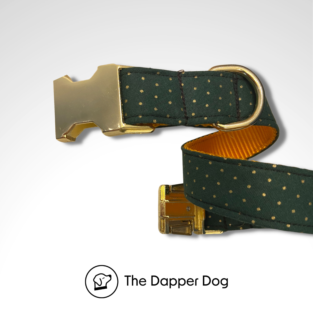 Printed Collar - Golden Polka Dots