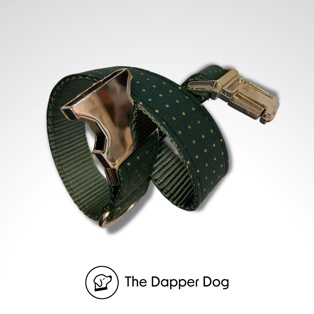 Printed Collar - Golden Polka Dots