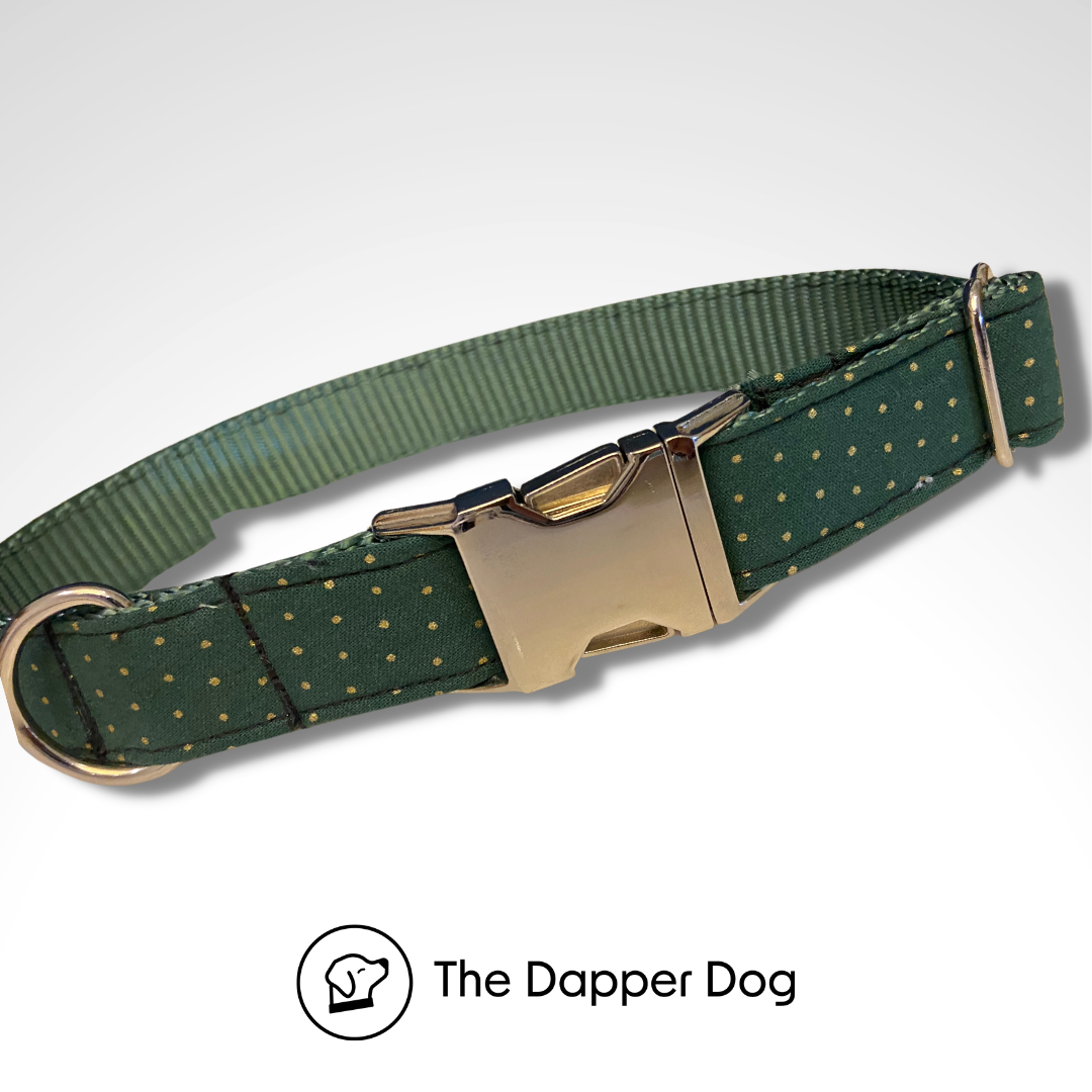 Printed Collar - Golden Polka Dots