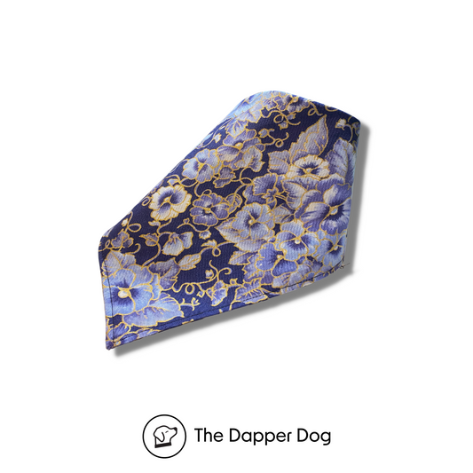 Indigo Bloom - Dog Bandana - Floral Collection