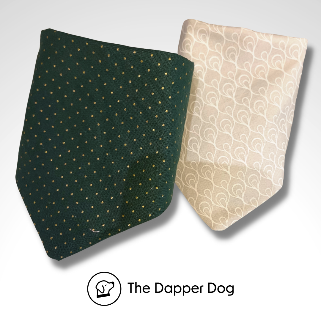 Gold Polka Dot - Reversable Bandana