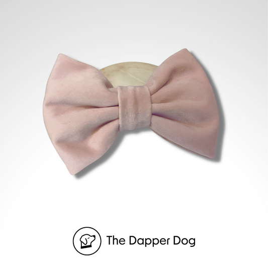 Rose Quartz - Velvet Bow Tie