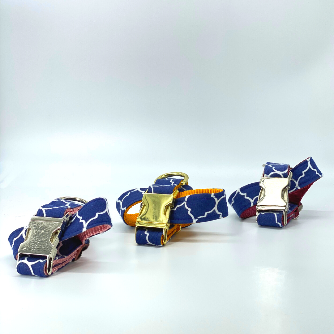 Noble Navy - Printed Dog Collar