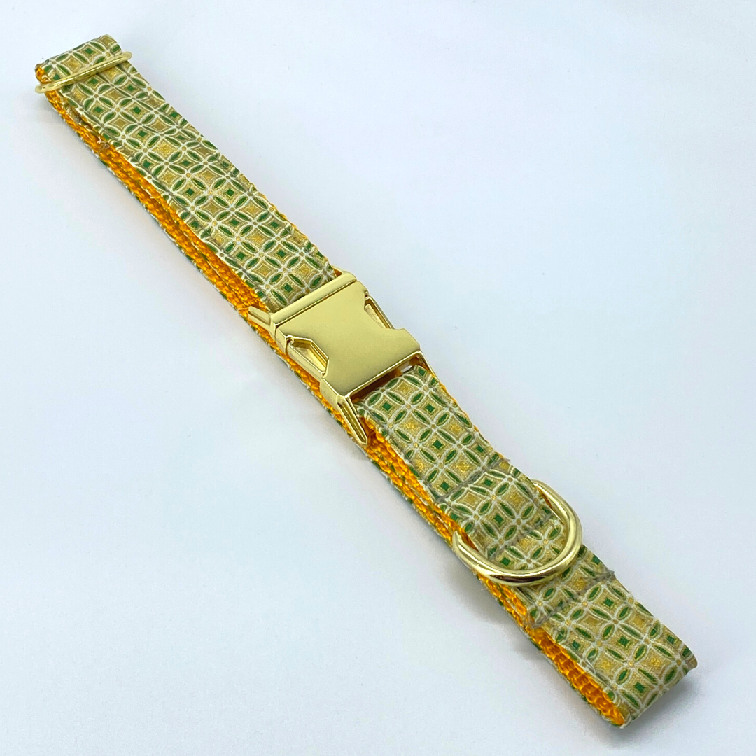 Emerald & Gold - Holiday Inspired Dog Collar