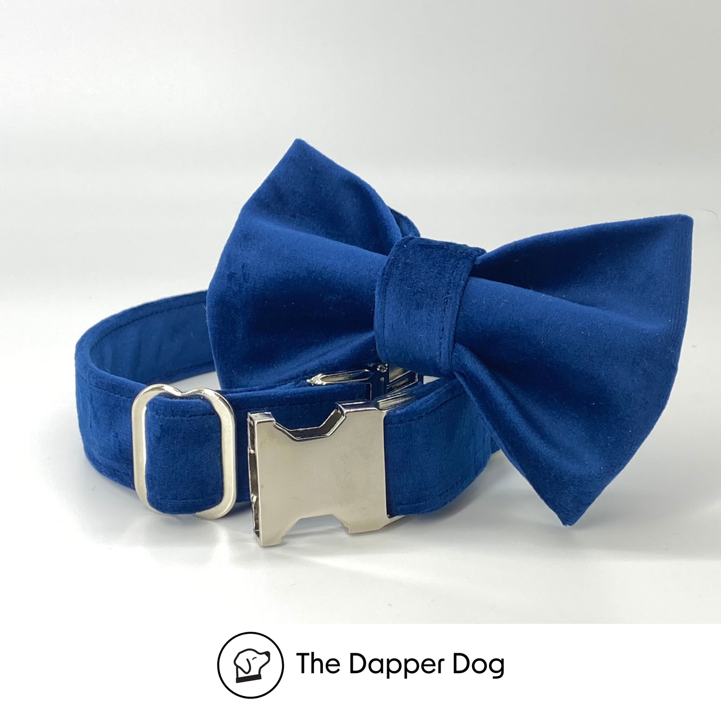 Navy - Velvet Bow Tie