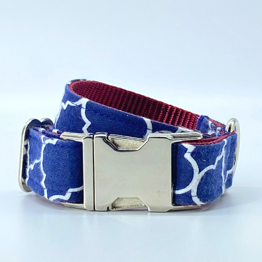 Noble Navy - Printed Dog Collar