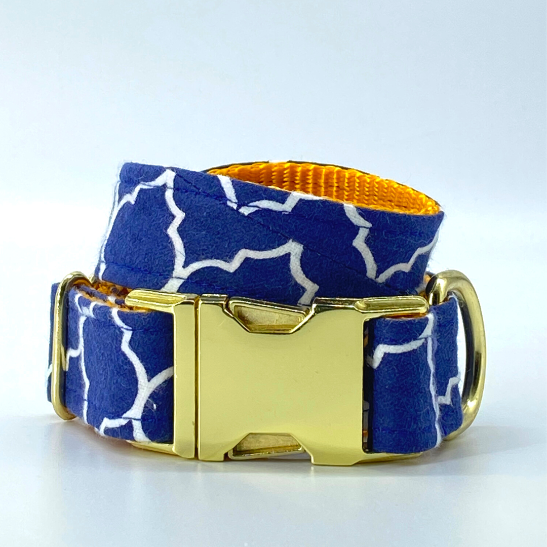 Noble Navy - Printed Dog Collar