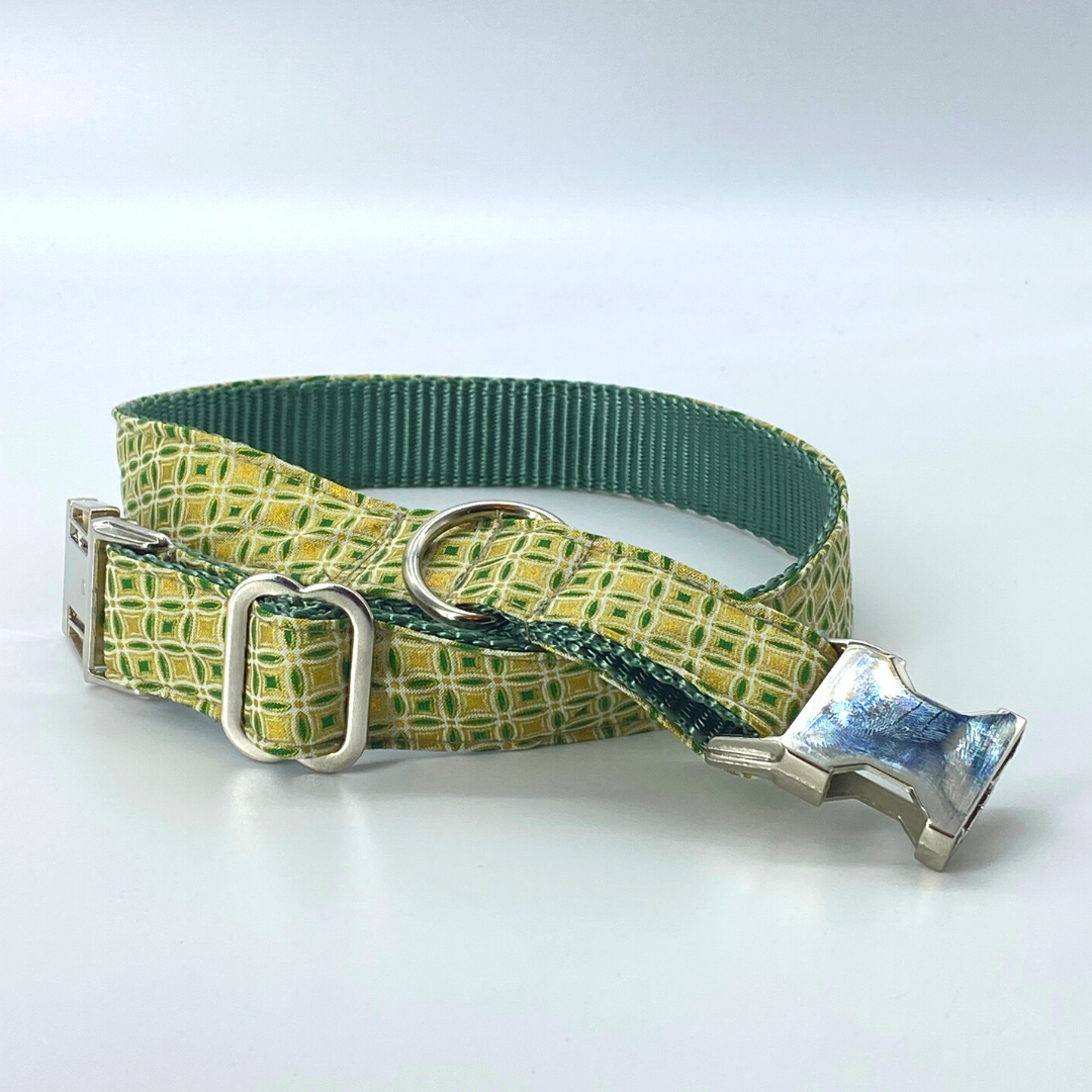 Emerald & Gold - Holiday Inspired Dog Collar