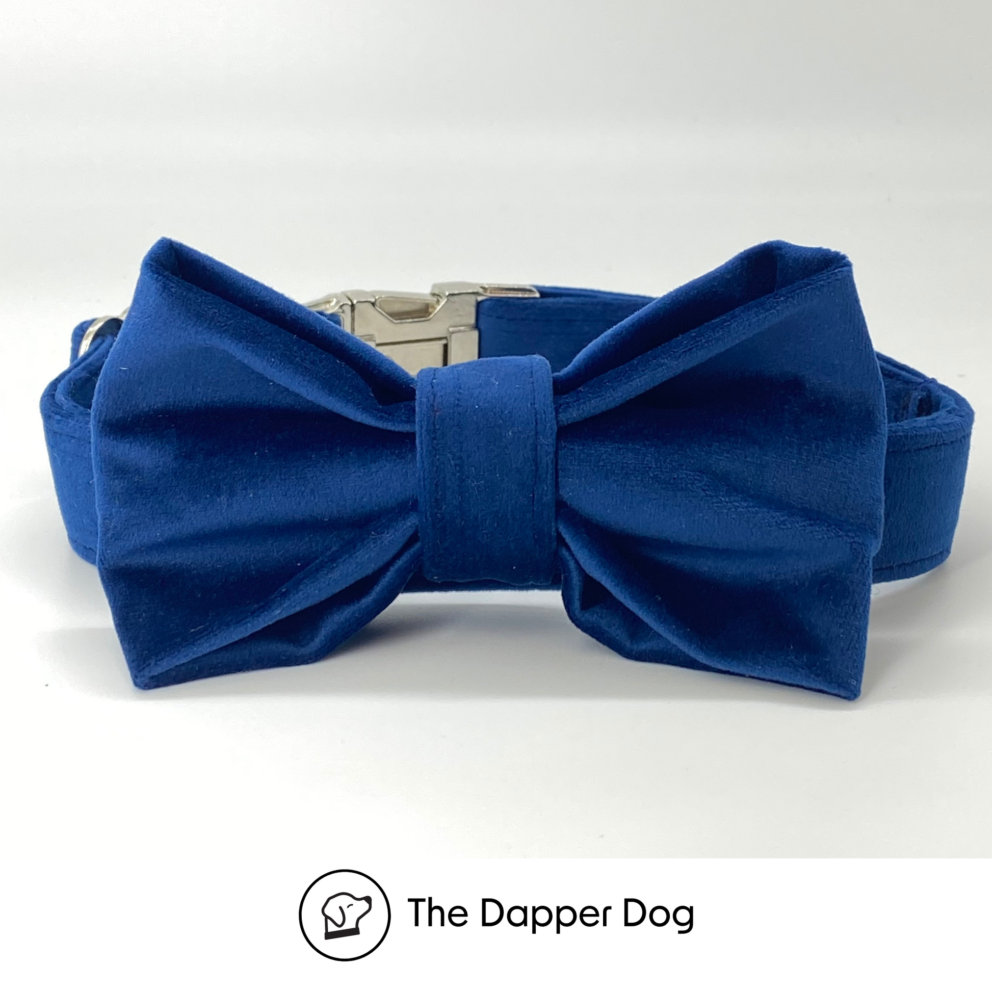 Navy Velvet Bow Tie The Dapper Dog